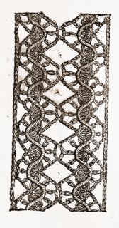 LACE INSERTION, NEEDLEWORK, 19th CENTURY EMBROIDERY