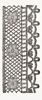 LACE EDGING, NEEDLEWORK, 19th CENTURY