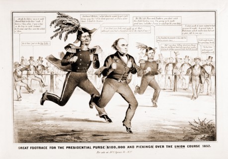 The great footrace for the presidential purse (100,000 and picking) over the Union Course 1852; N.
