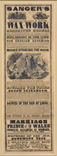 Sanger's wax-work alabaster models; [no date recorded on shelflist card]; 1 print.