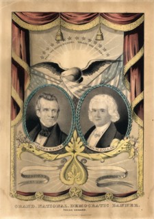 Grand National Democratic banner. Press onward; N. Currier (Firm),; [New York] : Lith & pub. by