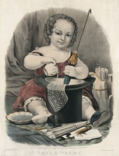 Into mischief; Currier & Ives.,; New York : Published by Currier & Ives, 152 Nassau St., c1857.; 1