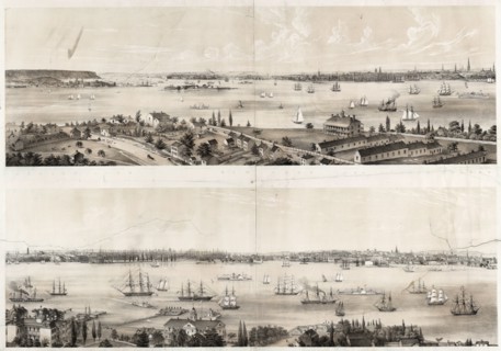 New York from Staten Island Brooklyn City Jersey City New York from Staten Island / / sketched and