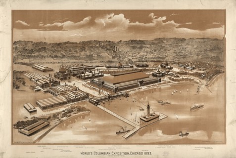 World's Columbian Exposition, Chicago 1893 (Bird's-eye view); Chicago : Chicago Bank Note Co.,