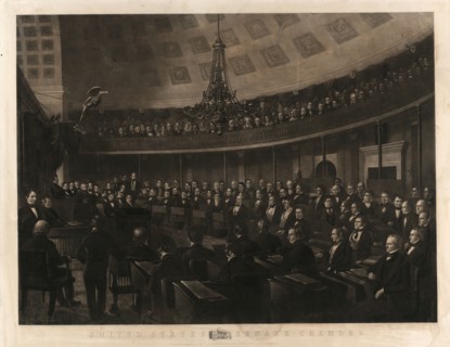 United States Senate chamber / designed by J. Whitehorne ; engraved by T. Doney.; Doney, Thomas,