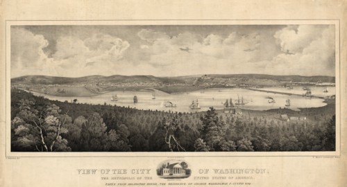 View of the city of Washington, the metropolis of the United States of America, taken from