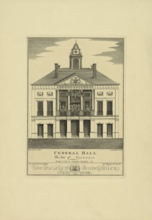 Federal Hall. The seat of Congress / re-engraved on copper by Sidney L. Smith.; Society of