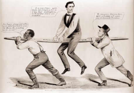 The rail candidate; Currier & Ives.; Maurer, Louis, 1832-1932 , artist; New York : Currier & Ives,