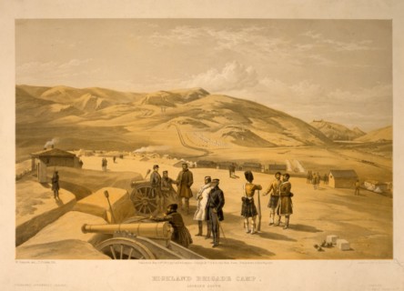 Highland Brigade camp, looking south / W. Simpson, del. ; T. Picken, lith. ; Day & Son, Lithrs. to