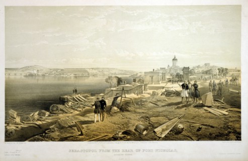 Sebastopol from the rear of Fort Nicholas, looking south / W. Simpson del. ; E. Walker lith. ; Day