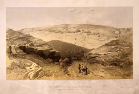 The valley of the shadow of death Caves in the Woronzoff Road behind the 21 gun battery / / W.
