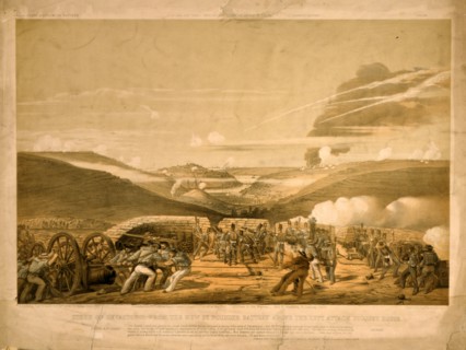 Siege of Sevastopol from the New 32 pounder battery above the left attack Picquet House / M.A.