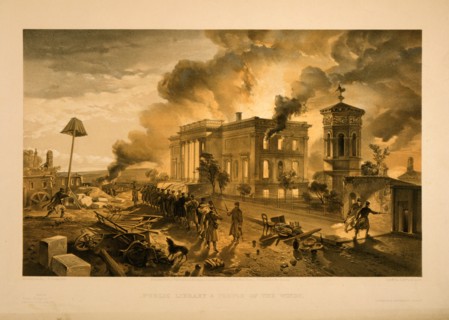 Public library and temple of the winds / W. Simpson del. ; E. Walker lith. ; Day & Son, Lithrs. to