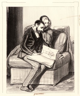 Paul Gavarni (aka Hippolyte-Guillaume-Sulpice Chevalier, French, 1804 - 1866). Les Etudiants de