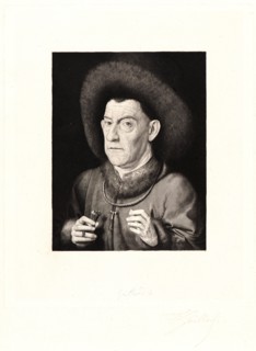 Claude-Ferdinand Gaillard (French, 1834 - 1887). Man with the Pink, 19th century. Engraving.