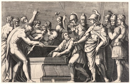 Marcantonio Raimondi (Italian, ca. 1470/1482-1527/1534) after Raphael (Italian, 1483 - 1520).