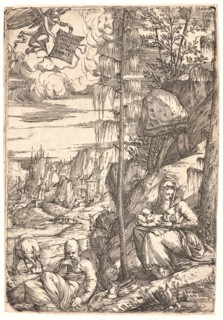 Sebastiano de' Valentinis (Italian, active ca. 1540-1560). Rest on the Flight into Egypt, 16th