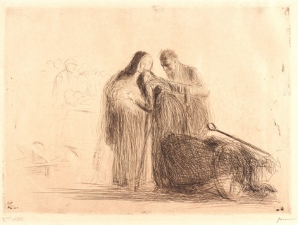 Jean Louis Forain (French, 1852 - 1931). Lourdes: La Paralytique. Etching on wove paper. Plate: 240