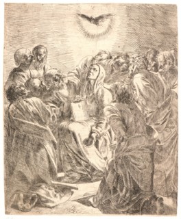 Giovanni Battista Galestruzzi (Italian, 1618 - after 1669). Pentecost, 17th century. Etching.