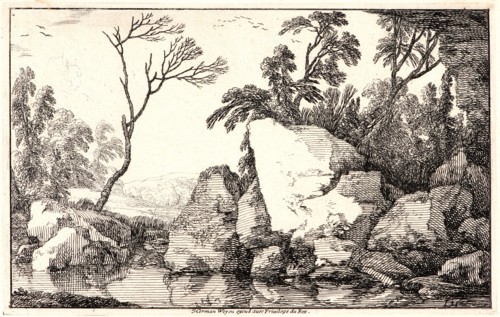 Laurent de La Hyre (French, 1606 - 1656). The Dead Tree (L'Arbre Mort), 1640. Etching.