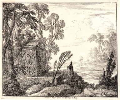Laurent de La Hyre (French, 1606 - 1656). The Sarcophagus (Le Sarcophage), 1640. Etching.