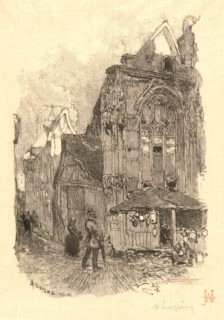 Auguste Louis LepÃ¨re (French, 1849 - 1918). St.-Etienne-des-Tonneliers, Rouen, 1888. Wood