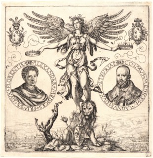 Martino Rota (Italian, ca. 1520 - 1583). Alessandro de Medici and Grand Duke Cosimo I de Medici of