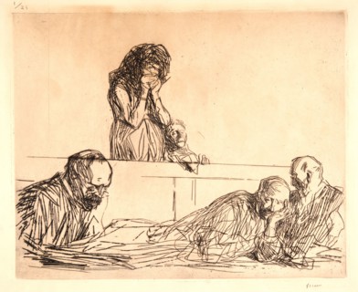 Jean Louis Forain (French, 1852 - 1931). Girl Mother (Fille MÃ¨re), 1902. Etching on Dutch paper.