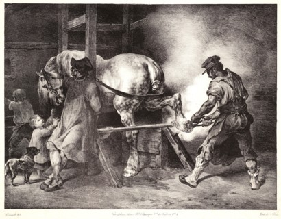 Théodore Géricault (French, 1791 - 1824). The Flemish Blacksmith (Le Maréchal Flamand), 1822.