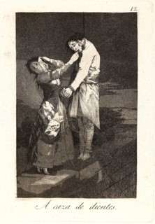 Francisco de Goya (Spanish, 1746-1828). A caza de dientes. (Out hunting for teeth.), 1796-1797.