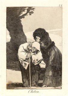 Francisco de Goya (Spanish, 1746-1828). Chiton. (Hush.), 1796-1797. From Los Caprichos, no. 28.
