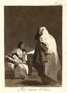 Francisco de Goya (Spanish, 1746-1828). Que viene el Coco. (Here comes the bogey-man.), 1796-1797.