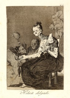 Francisco de Goya (Spanish, 1746-1828). Hilan delgado. (They spin finely.), 1796-1797. From Los