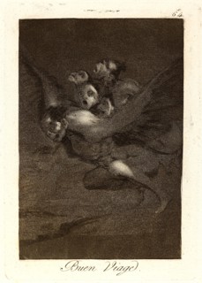 Francisco de Goya (Spanish, 1746-1828). Buen Viage. (Bon voyage.), 1796-1797. From Los Caprichos,