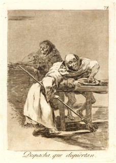 Francisco de Goya (Spanish, 1746-1828). Despacha, que dispiértan. (Be quick, they are waking up.),