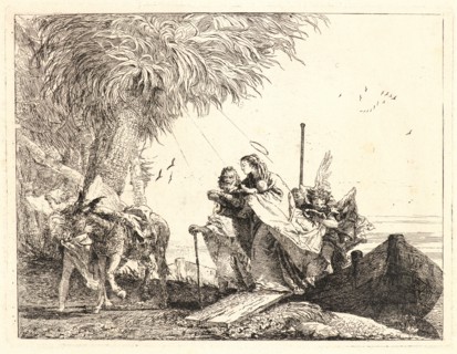 Giovanni Domenico Tiepolo (Italian, 1727 - 1804). The Holy Family Disembarking, 1750-1753. From