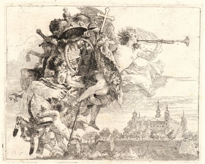 Giovanni Domenico Tiepolo (Italian, 1727 - 1804). Arms of Carl Philipp von Greiffenflau,