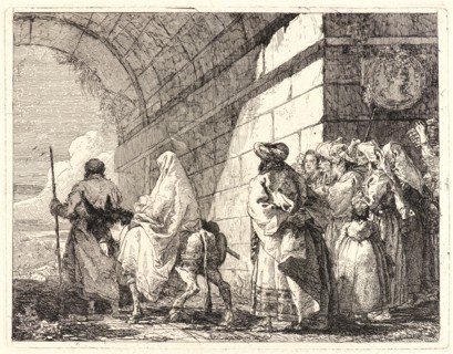 Giovanni Domenico Tiepolo (Italian, 1727 - 1804). The Holy Family Passes under a City Arch,