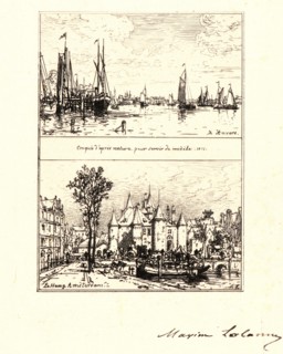Maxime Lalanne (French, 1827 - 1886). To Antwerp, the Haque at Amsterdam (Ã€ Anvers, le Haag Ã