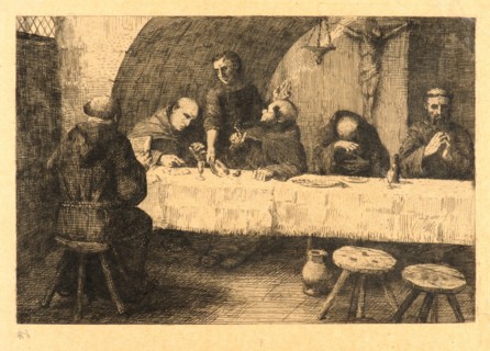 Alphonse Legros (French, 1837 - 1911). The Refectory (La Refectoire). Etching.