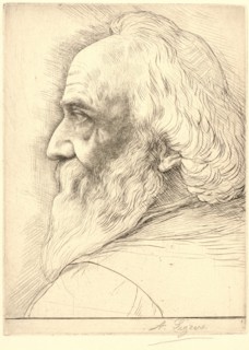 Alphonse Legros (French, 1837 - 1911). Self-Portrait, ca. 1906. Drypoint. Only state.