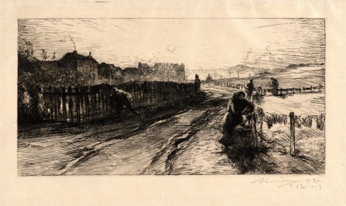 Auguste Louis LepÃ¨re (French, 1849 - 1918). Aux Fortifications, Porte de Versailles, 1898. Etching