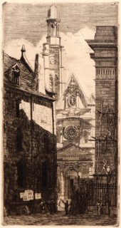 Edmond Gosselin (French, 19th century) after Charles Meryon (French, 1821 - 1868). St. Etienne du