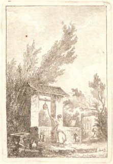 Hubert Robert (French, 1733 - 1808). The Well, 1763-1764. From Evenings in Rome (Les Soirées de