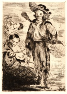 Ãâdouard Manet (French, 1832 - 1883). The Little Gypsies (Les petits gitanos), 1862. Etching on