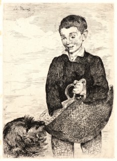 Ãâdouard Manet (French, 1832 - 1883). The Urchin (Le gamin), 1862. Etching on leaf from bound