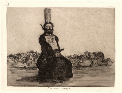 Francisco de Goya (Spanish, 1746-1828). On Account of a Knife (Por una Navaja), 1810-1815, printed