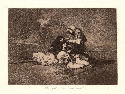 Francisco de Goya (Spanish, 1746-1828). What Is the Use of a Cup? (De Qué Sirve una Taza?),