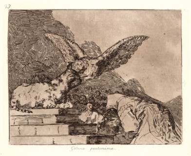 Francisco de Goya (Spanish, 1746-1828). Feline Pantomine (Gatesca Pantomima), 1810-1815, printed