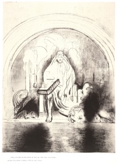 Odilon Redon (French, 1840 - 1916). And I saw in the right hand of him that sat upon the throne a
